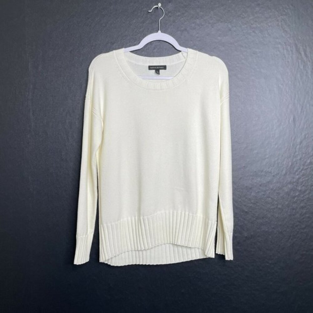 Banana Republic Chase Elliptic Cream long Sleeve Sweater Thick Ribbing Small